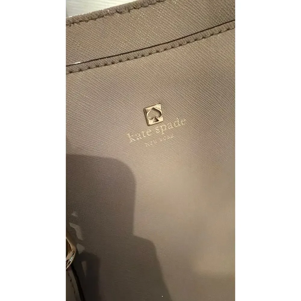 Kate Spade Cove Street Leather Tote Light Gray